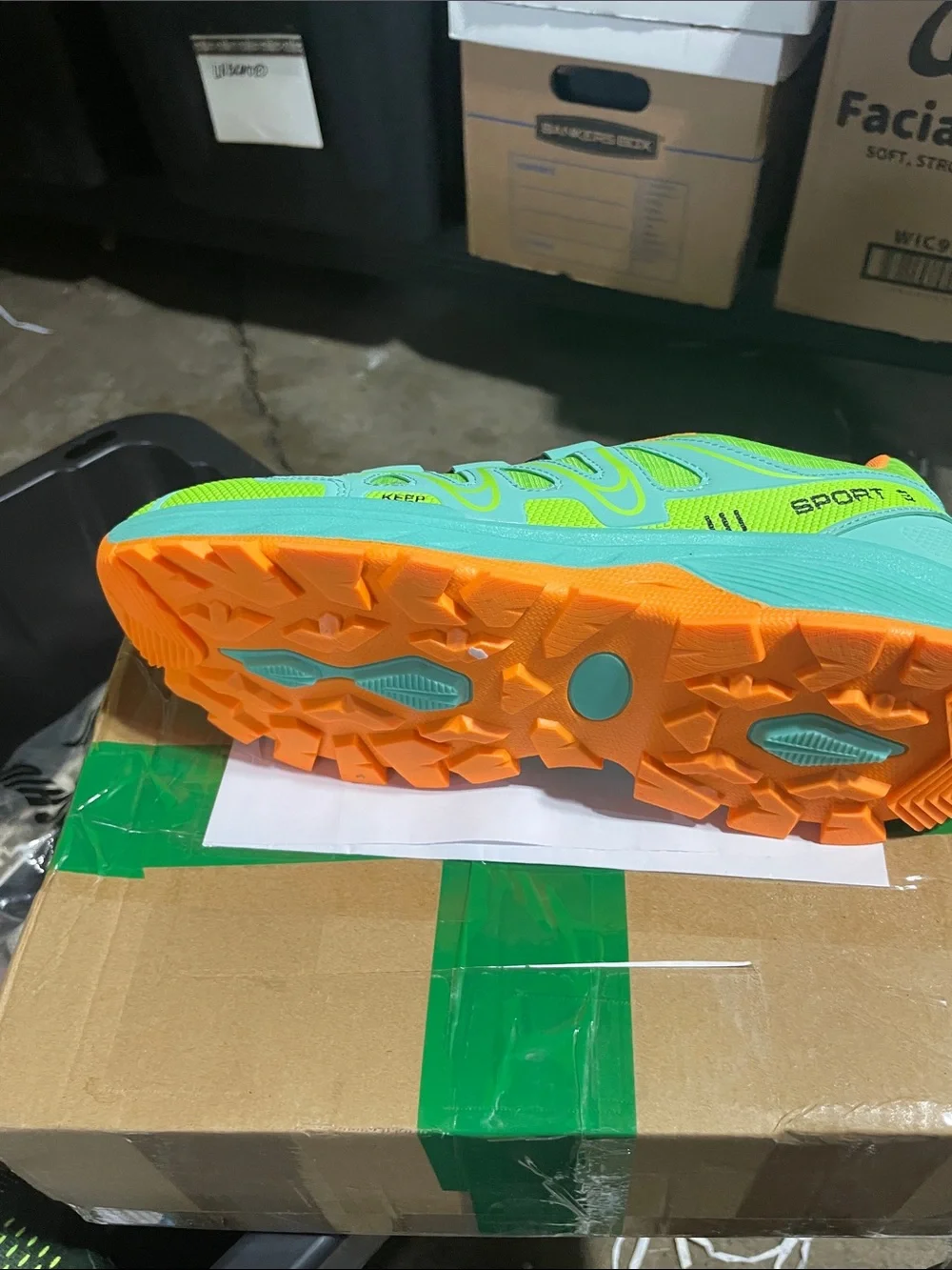 Bakers Neon Green & Orange Women’s Athletic Sneakers